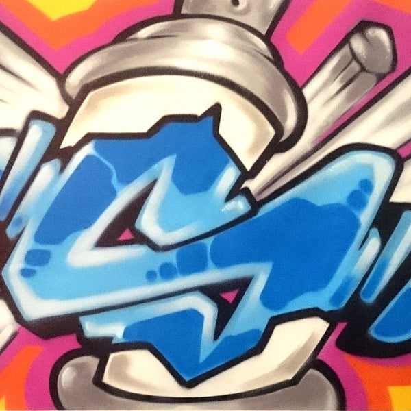 GRAFFITI ARTIST SEEN -  "Exploding Can"  Aerosol on Canvas