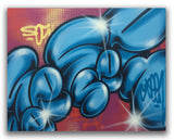 GRAFFITI ARTIST SEEN  -  "Floating Bubbles" -   Aerosol on  Canvas