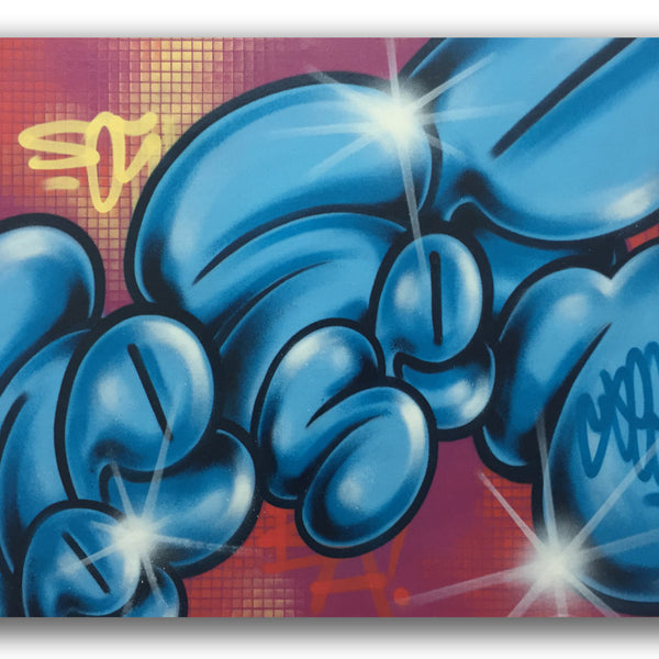 GRAFFITI ARTIST SEEN  -  "Floating Bubbles" -   Aerosol on  Canvas