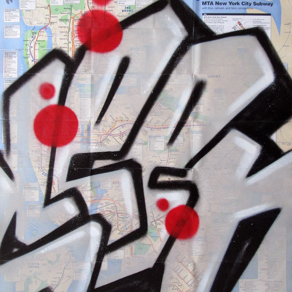 GRAFFITI ARTIST SEEN -  "Full SEEN Grey" NYC Map