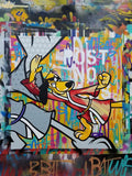 GRAFFITI ARTIST SEEN  -  "Hong Kong Phooey"  Aerosol on  Canvas