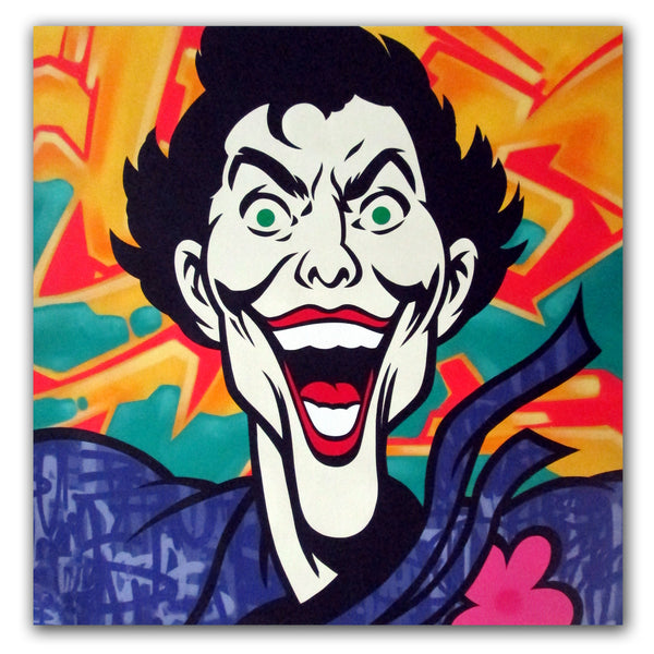 GRAFFITI ARTIST SEEN  -  "Joker"  Aerosol on  Canvas