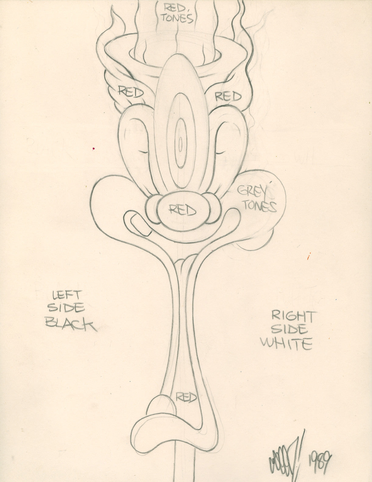 GRAFFITI ARTIST SEEN - "Looney Lenny" - Drawing 1989