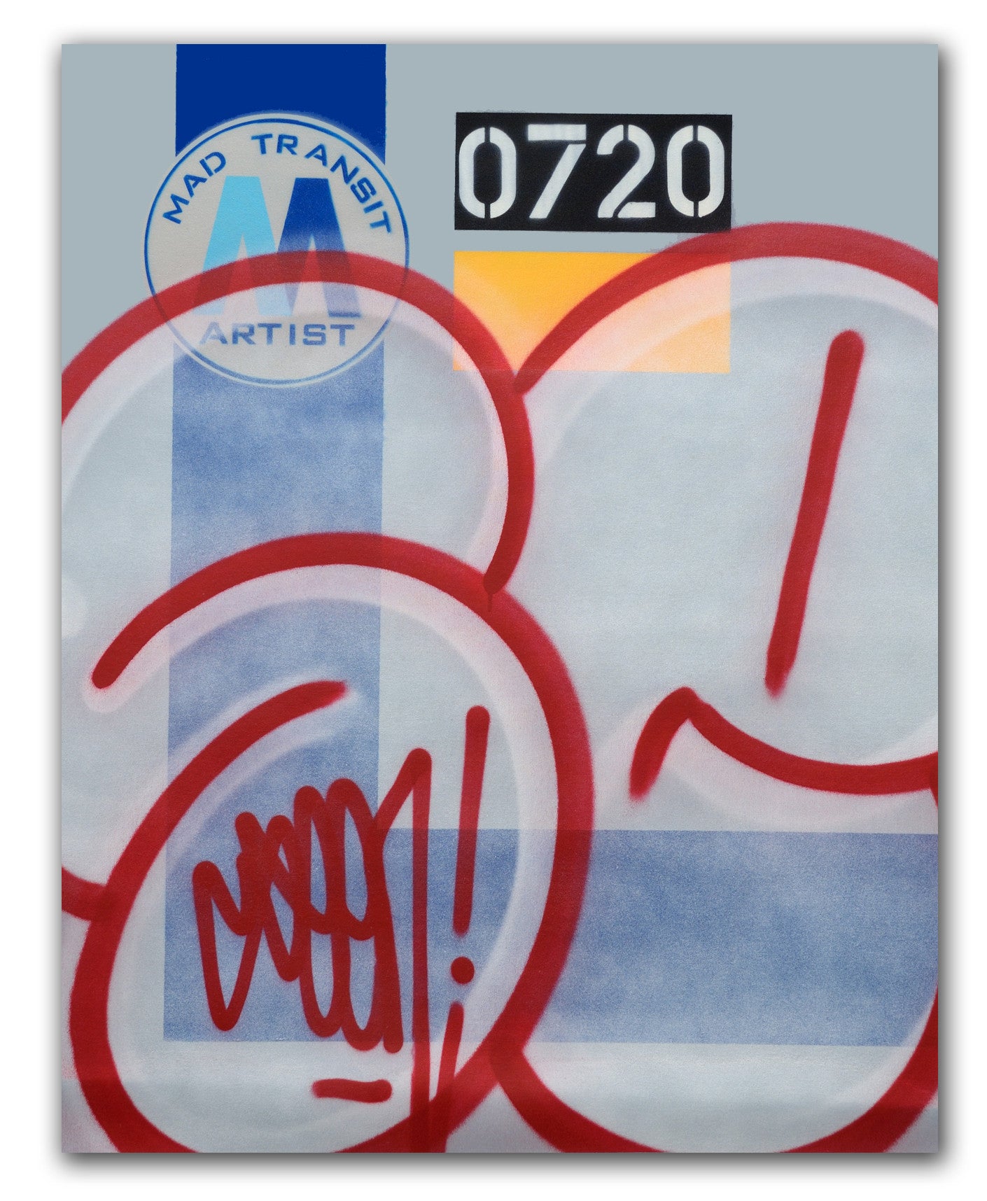 GRAFFITI ARTIST SEEN - "MTA Bubble" Aerosol on Canvas