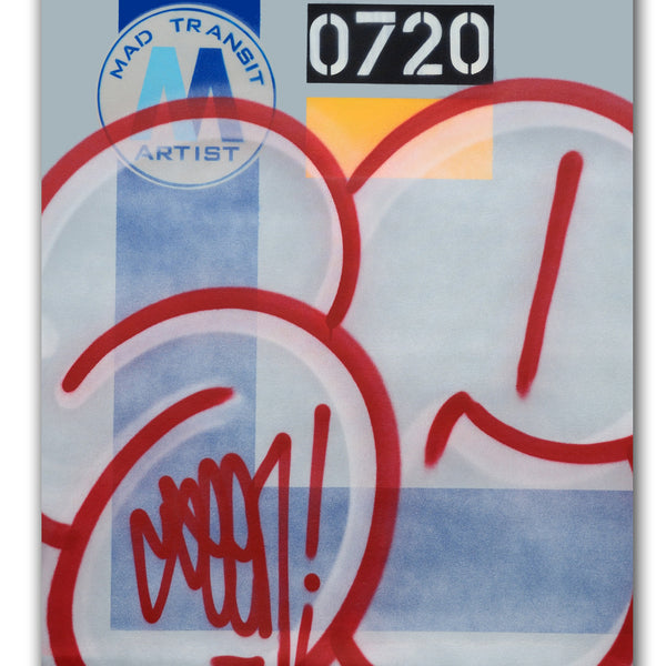 GRAFFITI ARTIST SEEN  -  "MTA Bubble"  Aerosol on  Canvas