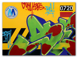 GRAFFITI ARTIST SEEN  -  "MTA Service Train"  Aerosol on  Canvas-