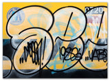 GRAFFITI ARTIST SEEN  -  "MTA Service Train"  Aerosol on  Canvas-