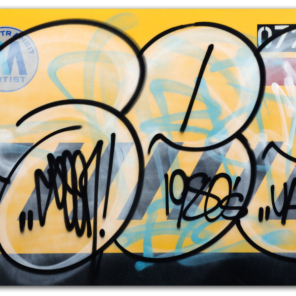 GRAFFITI ARTIST SEEN  -  "MTA Service Train"  Aerosol on  Canvas-