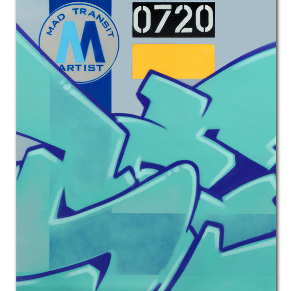 GRAFFITI ARTIST SEEN  -  "MTA"  Aerosol on  Canvas