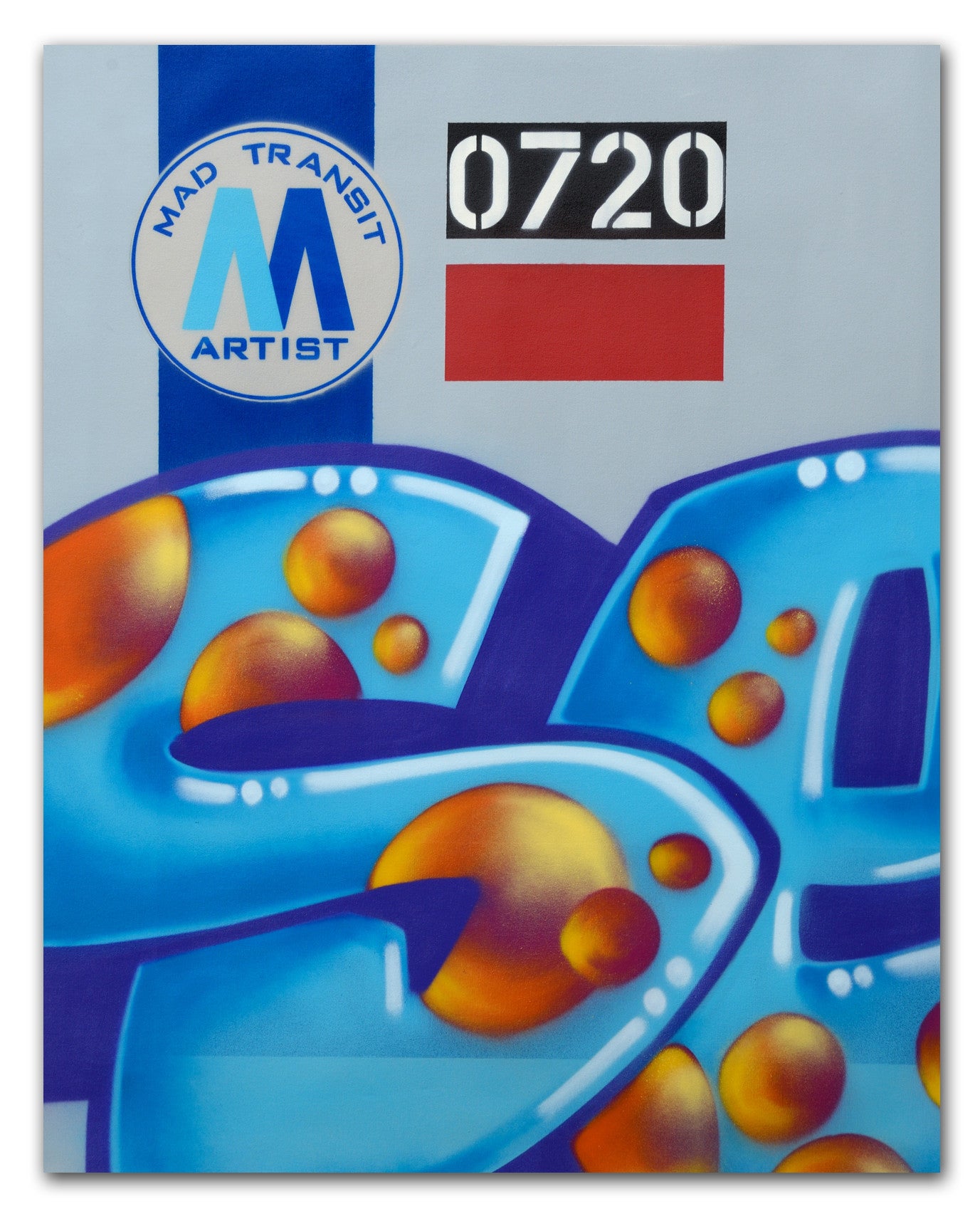 GRAFFITI ARTIST SEEN  -  "MTA"  Aerosol on  Canvas