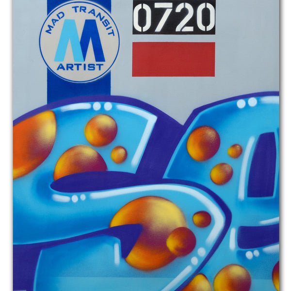 GRAFFITI ARTIST SEEN  -  "MTA"  Aerosol on  Canvas