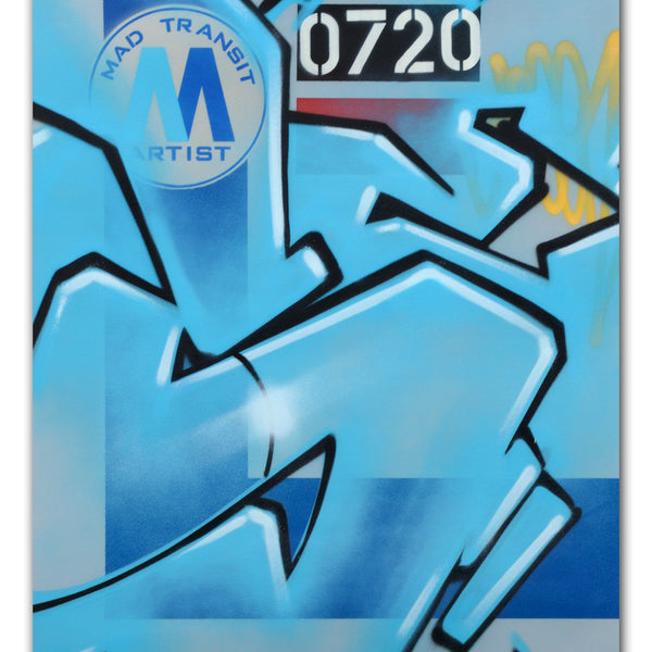 GRAFFITI ARTIST SEEN  -  "MTA"  Aerosol on  Canvas