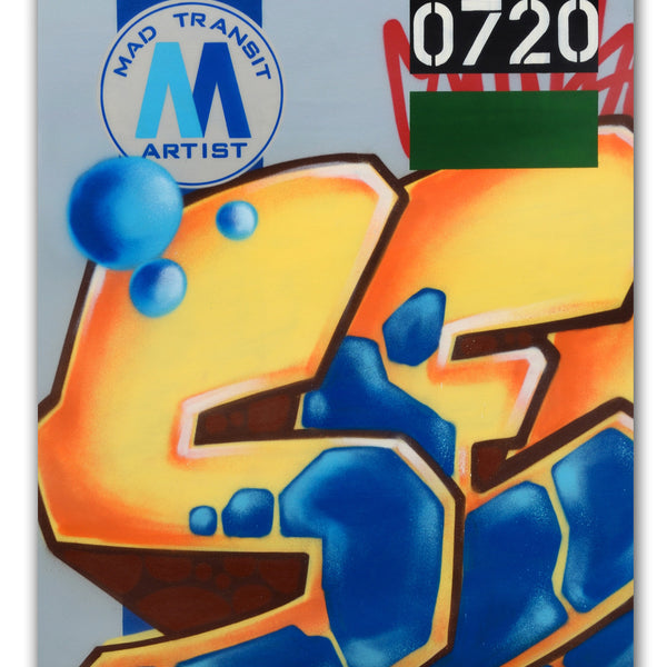 GRAFFITI ARTIST SEEN  -  "MTA"  Aerosol on  Canvas