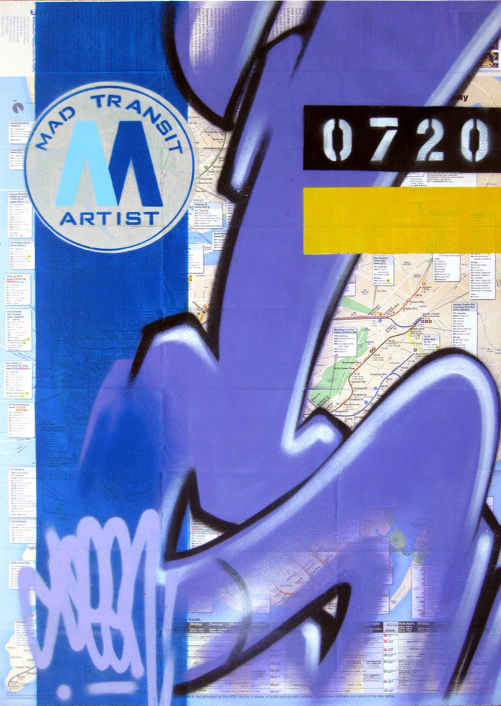 GRAFFITI ARTIST SEEN -  "Subway S #3" NYC Map