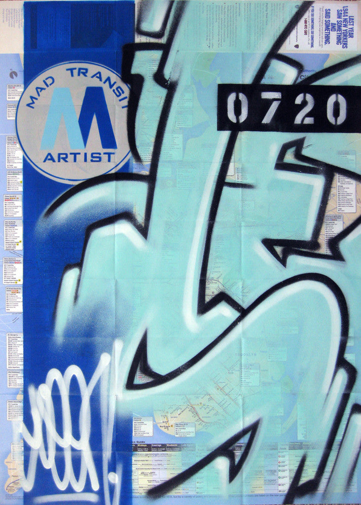 GRAFFITI ARTIST SEEN - "Subway S #2" NYC Map