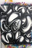 GRAFFITI ARTIST SEEN  -  "Multi Bubbles Black" -   Aerosol on  Canvas