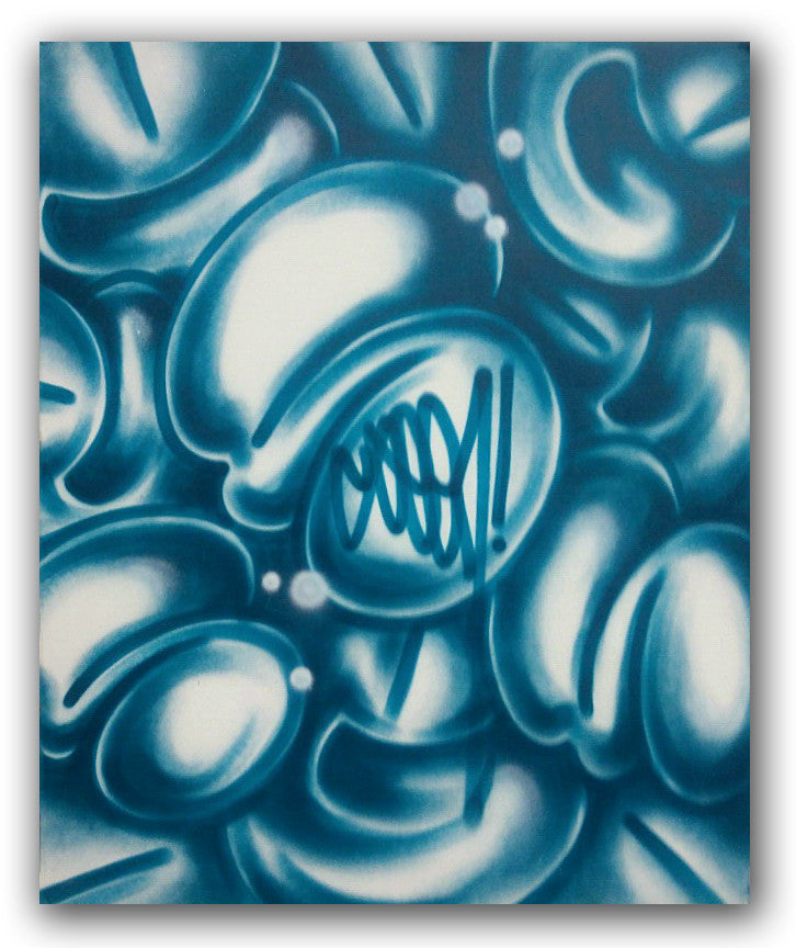 GRAFFITI ARTIST SEEN  -  "Multi Bubbles" -   Aerosol on  Canvas
