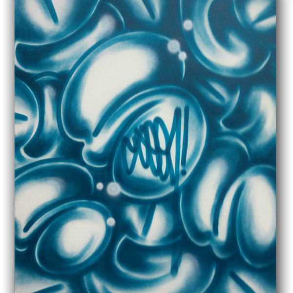 GRAFFITI ARTIST SEEN  -  "Multi Bubbles" -   Aerosol on  Canvas