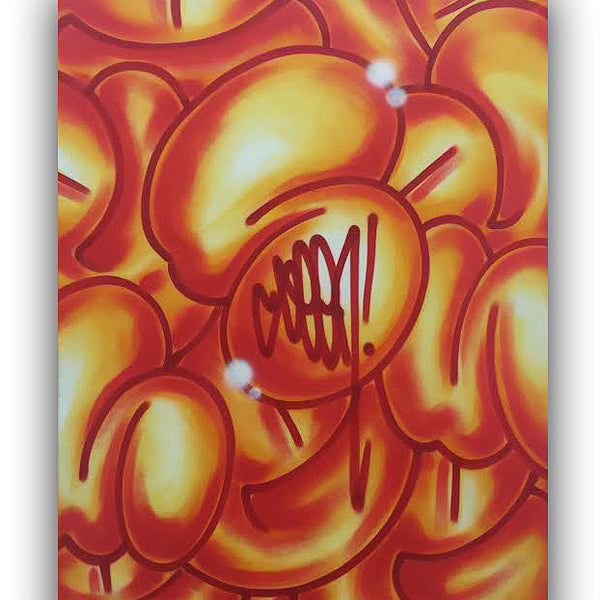 GRAFFITI ARTIST SEEN  -  "Multi Bubbles" -   Aerosol on  Canvas