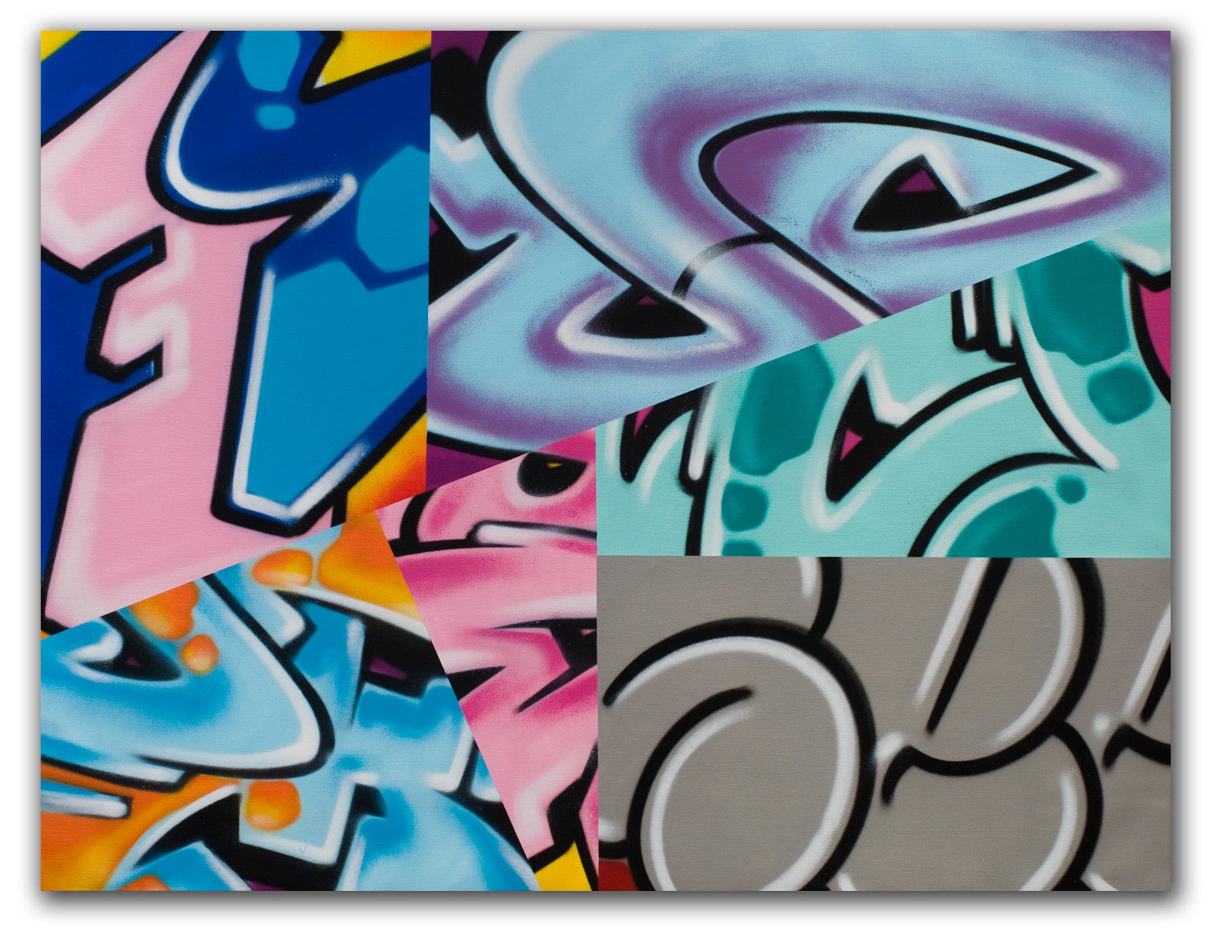 GRAFFITI ARTIST SEEN - "Mix N Match" Painting on Canvas