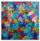 GRAFFITI ARTIST SEEN  -  "LARGE Tag painting"  Aerosol on  Canvas 72"x72"