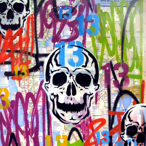 GRAFFITI ARTIST SEEN -  "Skull" NYC Map