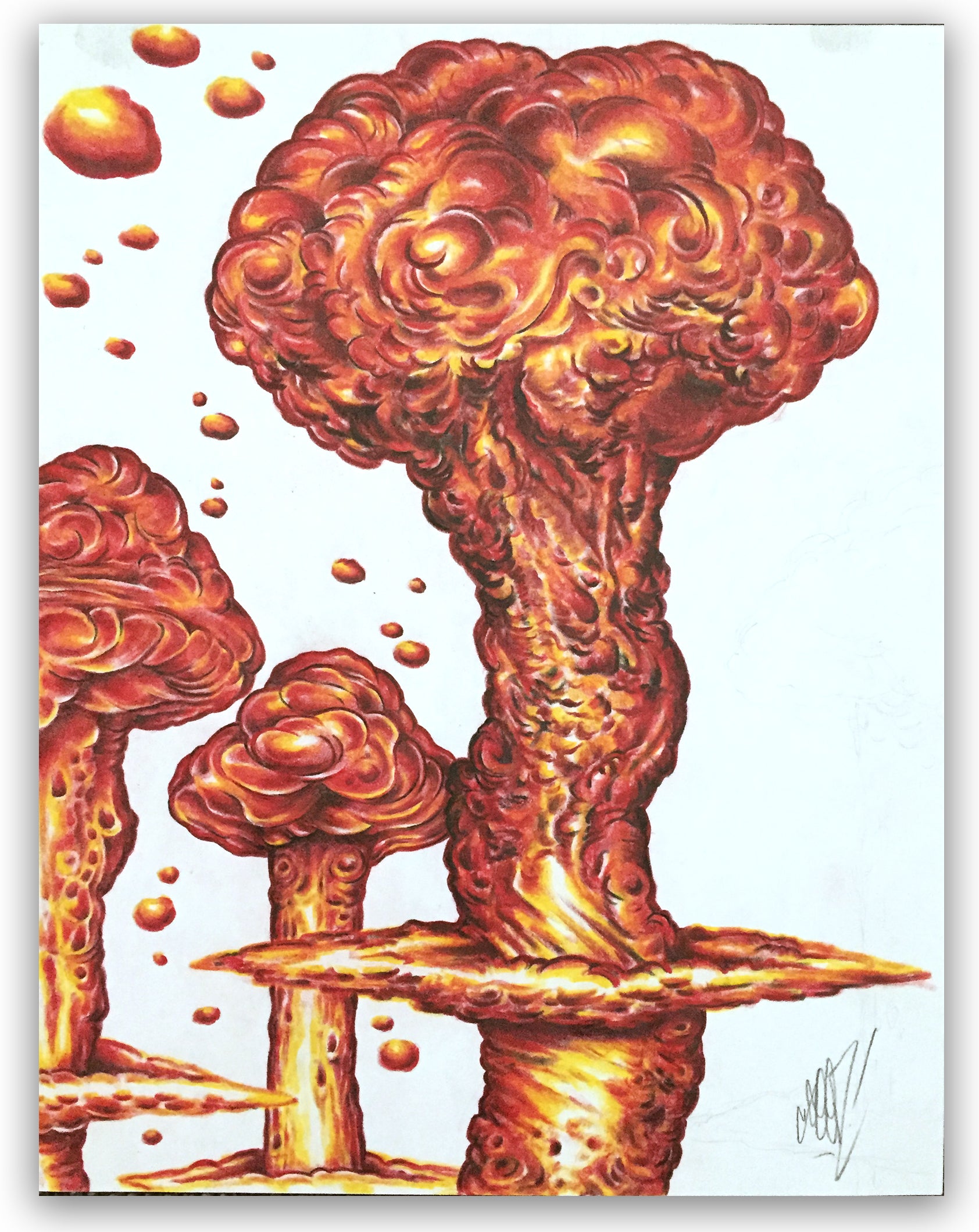 SEEN "Mushroom Clouds"Drawing