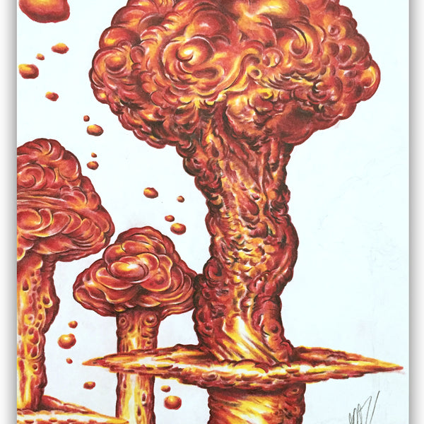SEEN "Mushroom Clouds"Drawing