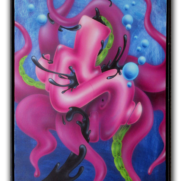SEEN -  "Octo-Seen"  Airbrush on Canvas
