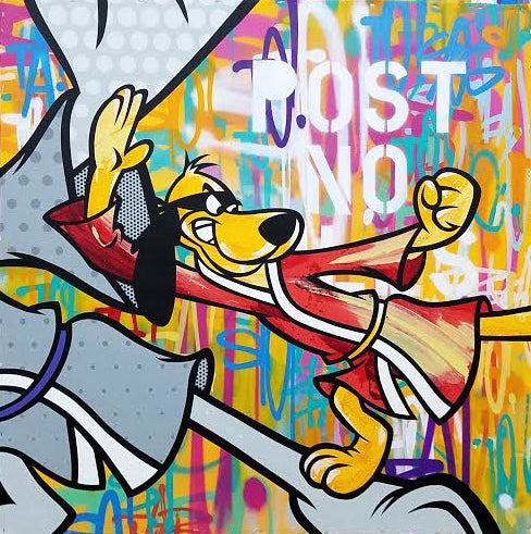 GRAFFITI ARTIST SEEN  -  "Hong Kong Phooey"  Aerosol on  Canvas