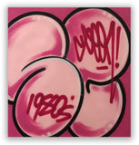 GRAFFITI ARTIST SEEN  -  "Signature Bubble"   Aerosol on  Canvas