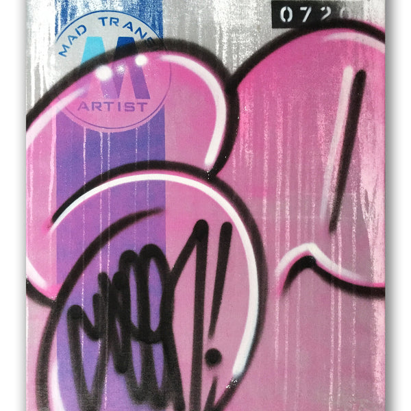 GRAFFITI ARTIST SEEN  -  "MTA - Stretched" 24x32"   Aerosol on Linen