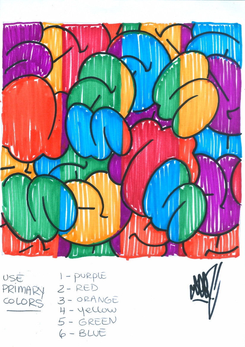 GRAFFITI ARTIST SEEN - "Primary Colors" - Drawing