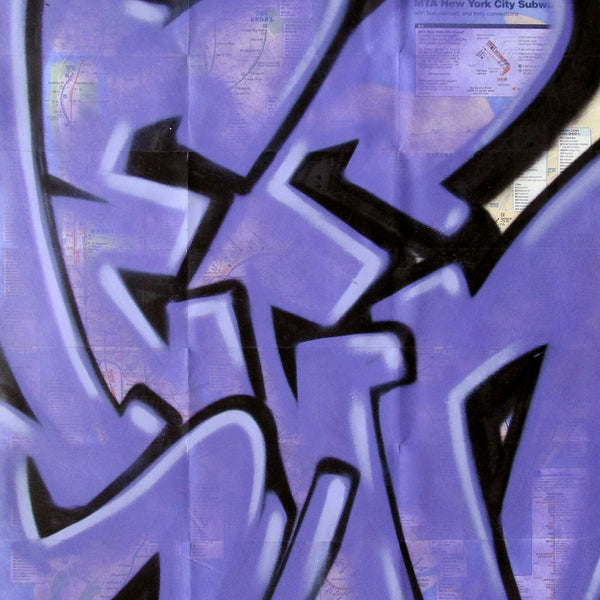 GRAFFITI ARTIST SEEN -  "Full SEEN  Purple" NYC Map