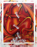 SEEN  -  "Red devil Tail"  Aerosol on  Canvas