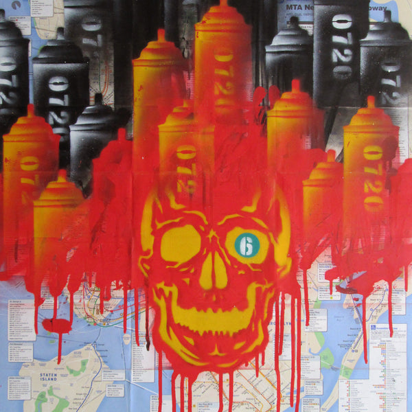 GRAFFITI ARTIST SEEN -  "Red Skull 7" NYC Map