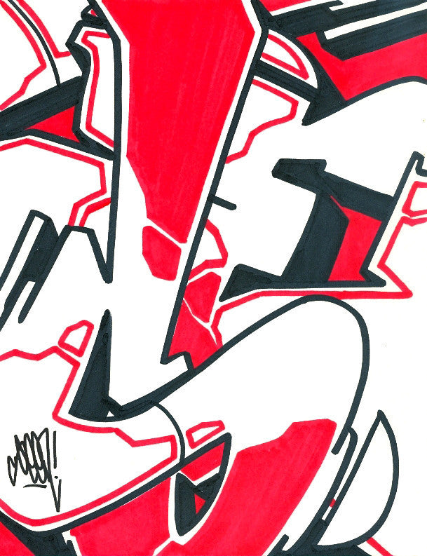 GRAFFITI ARTIST SEEN - "S" #13- Drawing