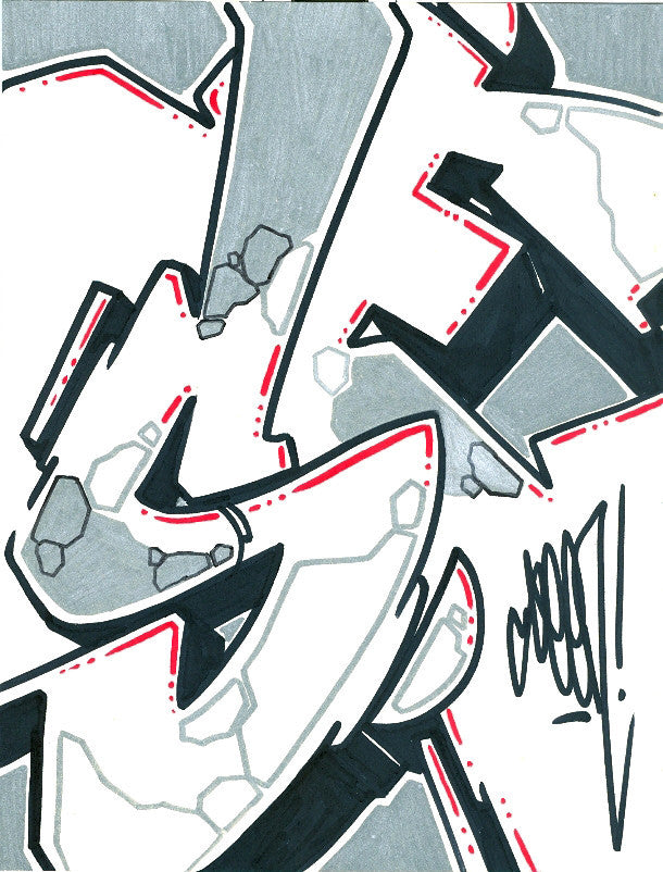 GRAFFITI ARTIST SEEN - Subway S #1- Drawing