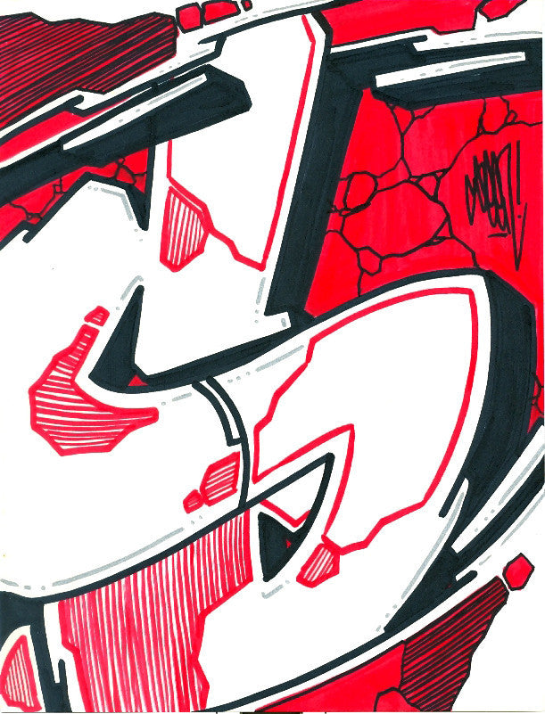 GRAFFITI ARTIST SEEN - Subway S #2- Drawing