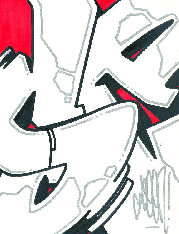 GRAFFITI ARTIST SEEN - Subway S #6- Drawing