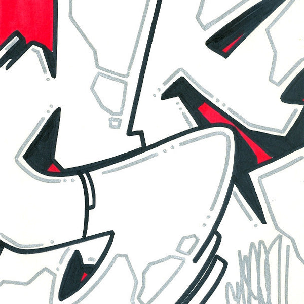 GRAFFITI ARTIST SEEN - Subway S #6- Drawing