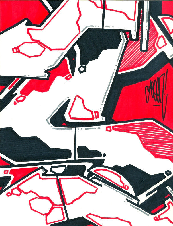 GRAFFITI ARTIST SEEN - Subway S #3- Drawing