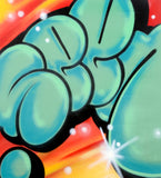 GRAFFITI ARTIST SEEN  -  "Super Bubble"  Aerosol on  Canvas