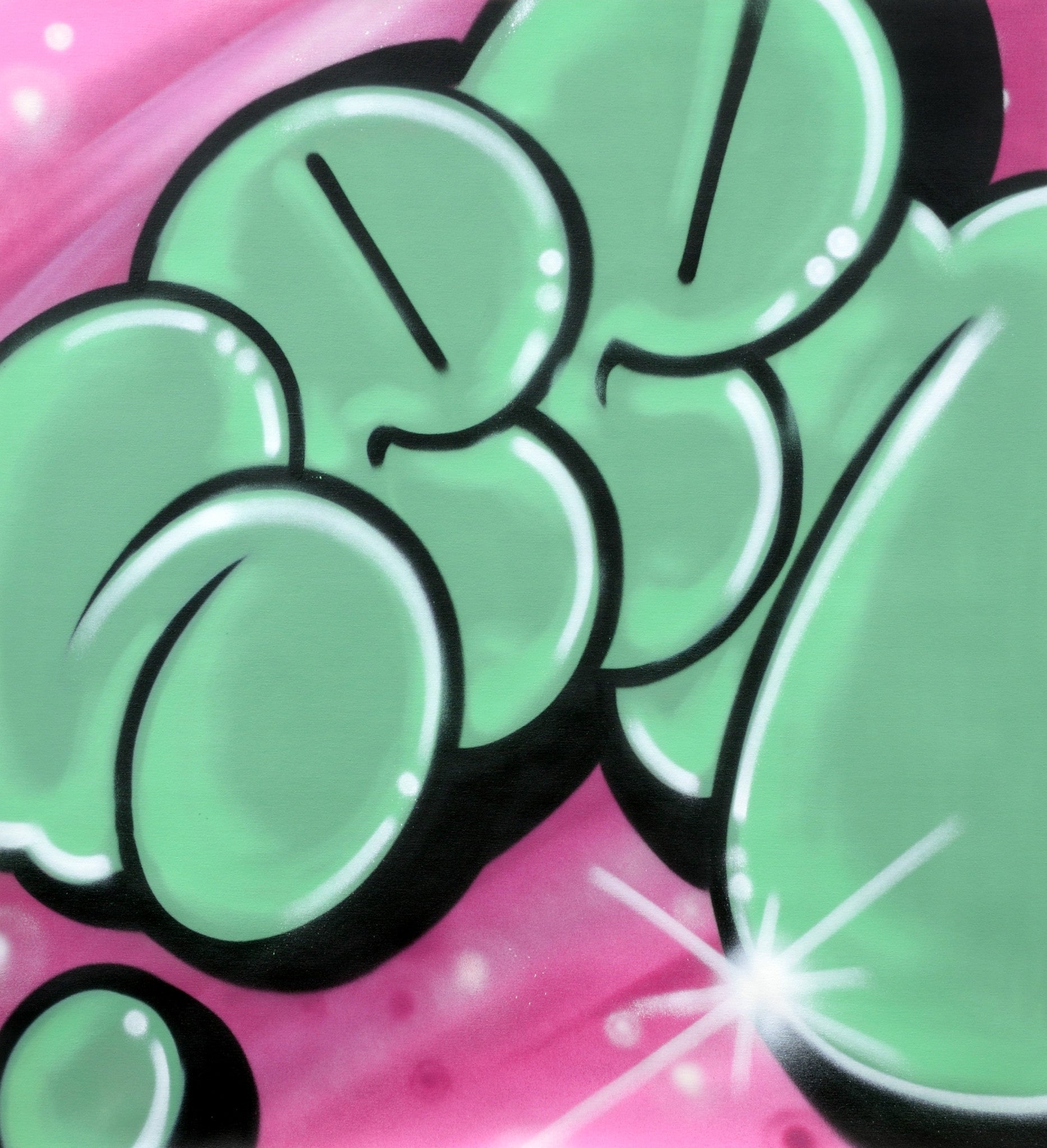 GRAFFITI ARTIST SEEN  -  "Super Bubble"  Aerosol on  Canvas