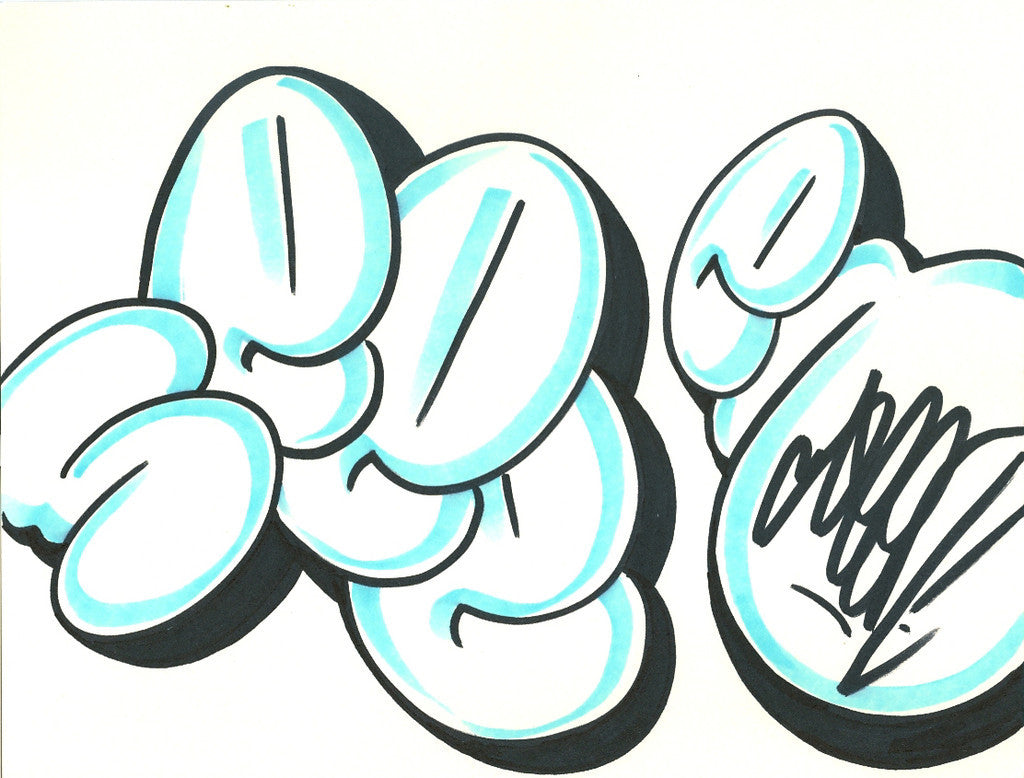 GRAFFITI ARTIST SEEN - Bubble 15- Drawing