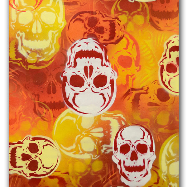 SEEN - "SKULLS (orange)" Painting