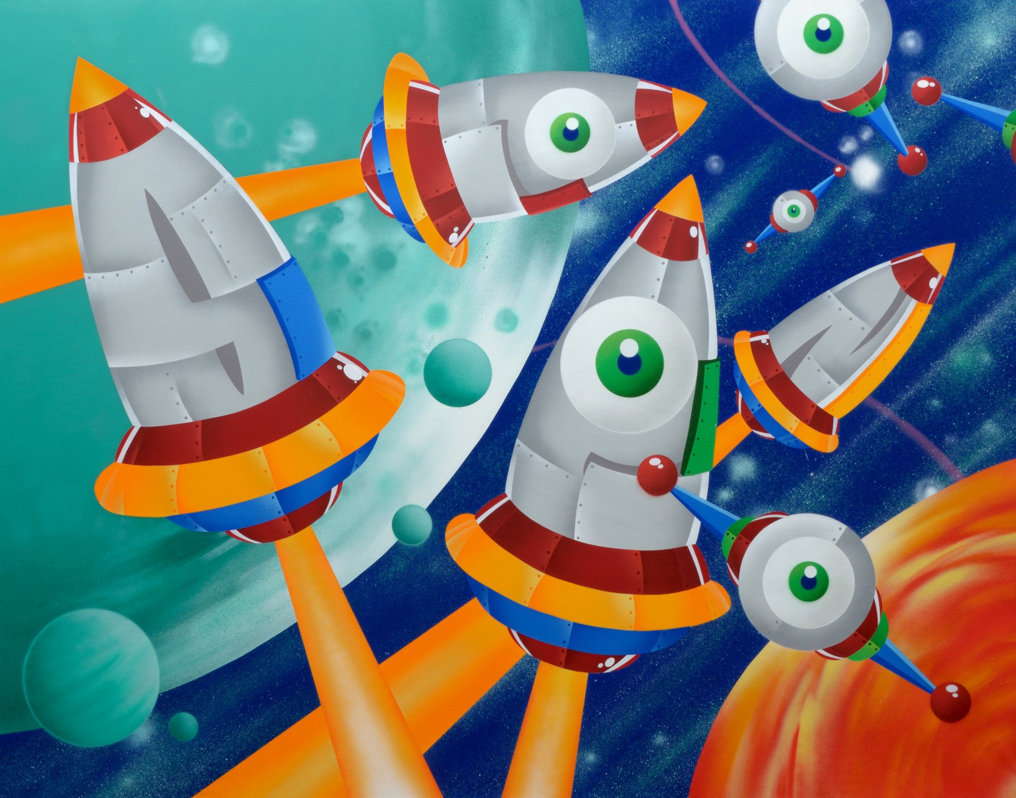 SEEN - "Space Station #5" Painting