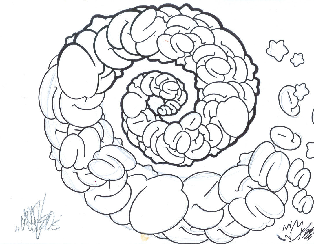 GRAFFITI ARTIST SEEN - Swirling S's - Drawing