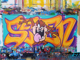 GRAFFITI ARTIST SEEN  -  "TAZ"  Aerosol on  Canvas