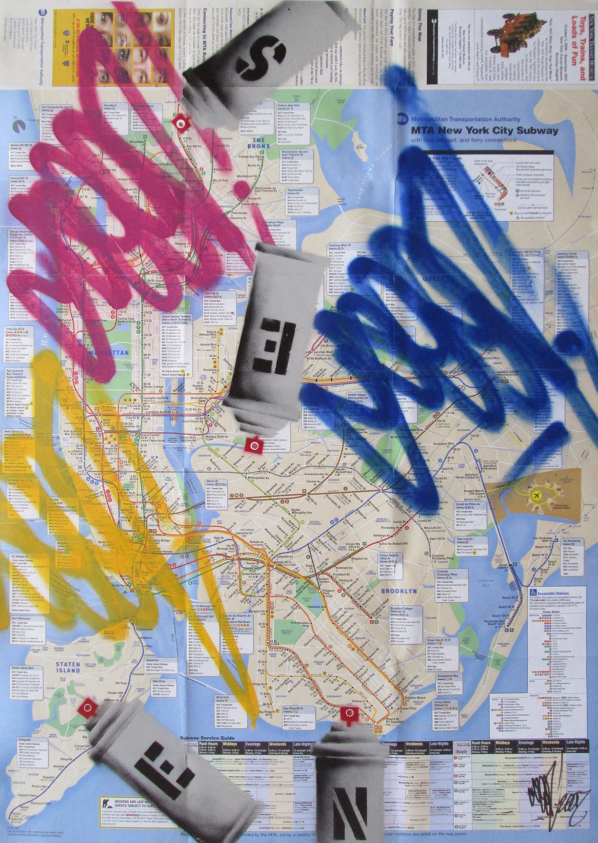 GRAFFITI ARTIST SEEN -  "Cans & Tags 2" NYC Map
